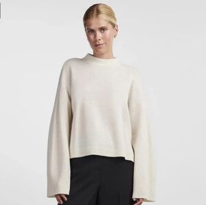 Y.A.S | Women's Birch YASFRIDO LS Wide Knit Pullover Wool Sweater